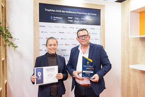 Remise du trophée au lauréat d'Or : Cybel Extension